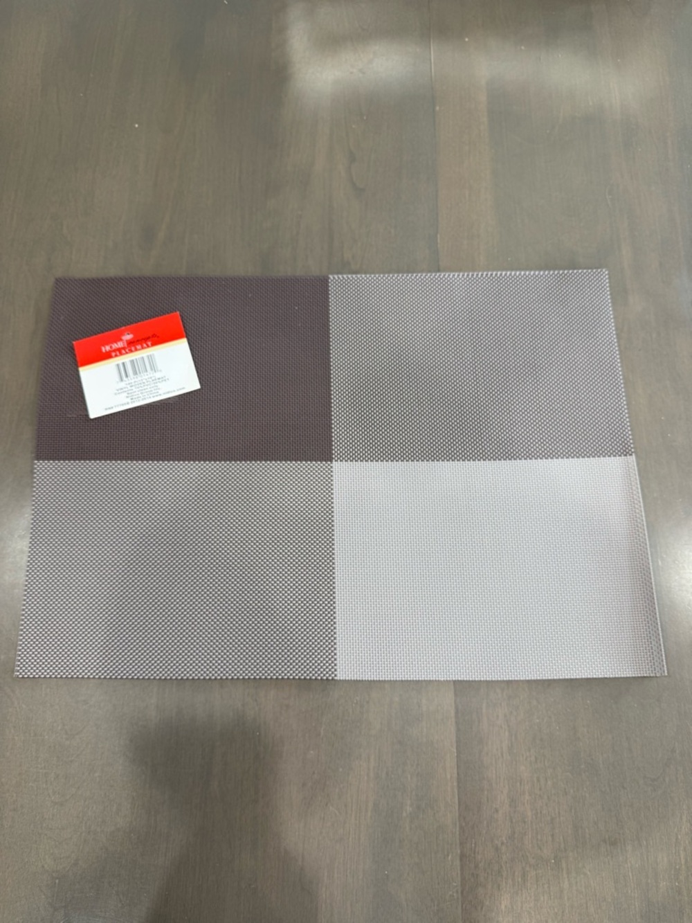 Home Concepts NEW 4 Piece Woven Vinyl Placemats Indoor/Outdoor Square Mocha